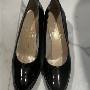 Salvatore Ferragamo Glossy Black Heels
